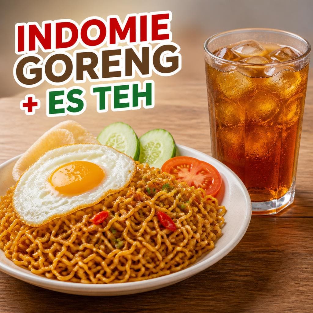 Indomie Goreng + Es Teh Warkop Bening